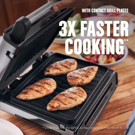 George Foreman Smokeless Grill Series Touchscreen Family Size 4-6 Servings