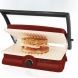 Oster DuraCeramic Panini Maker and Grill, Candy Apple Red - 0