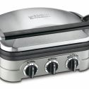 Cuisinart 5 In 1 Griddler with Panini Press, Full Grill, Full Griddle and Half Grill/Half Griddle Options, Dishwasher Safe Cooking Plates