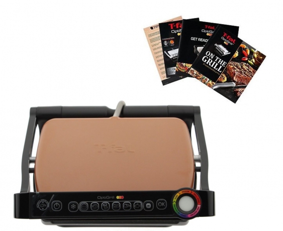 T Fal Gc704 Optigrill With Recipe Books Indoor Electric Grill Removable Ceramic Plates Brown Reviews Problems Guides