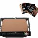 T-FAL GC704 OptiGrill with Recipe Books Indoor Electric Grill Removable Ceramic Plates -Brown - 0