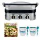 Cuisinart Griddler Gourmet, 5 Functions in 1 Unit: Contact Grill, Panini Press, Full Grill, Full Griddle, and Half Grill/Half Griddle - 1