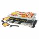 Swissmar Stelvio Raclette 8 Person Party Grill - Granite Stone and Stainless Steel - 0