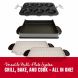 George Foreman GRP4800R Multi-Plate Evolve Grill, (Ceramic Grilling Plates, Deep-Dish Bake Pan, and Muffin Pan Included), Red - 1