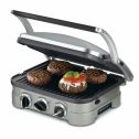 Cuisinart GR-4N 5-in-1 Griddler, 13.5"(L) x 11.5"(W) x 7.12"(H), Silver with Silver/Black Dials