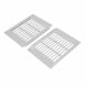 Unique Bargains 2pcs 200mmx150mm Aluminum Alloy Air Vent Louvered Grill Cover Ventilation Grille - 0