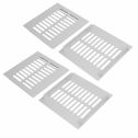 Unique Bargains 4pcs 150mmx150mm Aluminum Alloy Air Vent Louvered Grill Cover Ventilation Grille