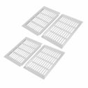 Unique Bargains 4pcs 225mmx150mm Aluminum Alloy Air Vent Louvered Grill Cover Ventilation Grille