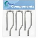 3-Pack BBQ Gas Grill Tube Burner Replacement Parts for Jenn Air 720-0511 - Old - Compatible Barbeque 15 3/4" Stainless Steel Pipe Burners