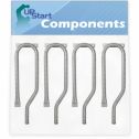 4-Pack BBQ Gas Grill Tube Burner Replacement Parts for Jenn Air 720-0511 - Old - Compatible Barbeque 15 3/4" Stainless Steel Pipe Burners