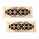 2 Floor Wall Heat Air Grill Vent Grate Solid Brass 4.75 "x 11" |Renovator's Supply