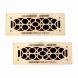 2 Floor Wall Heat Air Grill Vent Grate Solid Brass 4.75 "x 11" |Renovator's Supply - 0