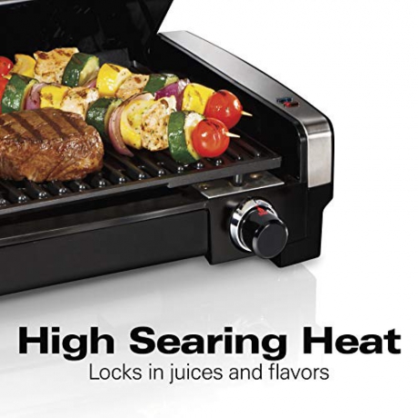 Hamilton Beach Electric Indoor Searing Grill Removable Easy-To-Clean ...