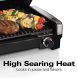 Hamilton Beach Electric Indoor Searing Grill Removable Easy-To-Clean Nonstick Plate, 6-Serving, Extra-Large Drip Tray, Stainless Steel (25360) - 1