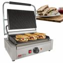 High-quality Panini Sandwich Press Grill | Durable Stainless Steel Construction with Adjustable Temperature Control ALDKitchen NP-590 (Size 9" x 14" Single head)