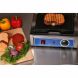 globe food equip bistro 10" single panini grill w/ grooved plates - 1