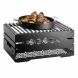 Rosseto SK053 10 in. Mosaic Multi-Chef Warmer Kit with 3 Fuel Holders, Reversible Burner Stand & Grill - Black Matte - 0