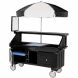 Cambro Vending Cart with Umbrella, 4 Pans, 6ft, Black, CVC724-110 - 0