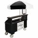 Cambro Vending Cart with Umbrella, 4 Pans, 6ft, Black, CVC724-110 - 1