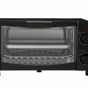 Mainstays 4 Slice Black Toaster Oven with Dishwasher-Safe Rack & Pan, 3 Piece