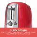 BLACK+DECKER 2-Slice Extra Wide Slot Toaster, Red/Silver, TR1278TRM - 3