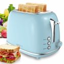 2 Slice Toaster with Bagel, Cancel, Defrost Function and 6 Bread Shade Settings Bread Toaster, Extra Wide Slot and Removable Crumb Tray Stainless Steel Toaster
