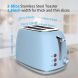 2 Slice Toaster with Bagel, Cancel, Defrost Function and 6 Bread Shade Settings Bread Toaster, Extra Wide Slot and Removable Crumb Tray Stainless Steel Toaster - 2
