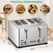 Costway Stainless Steel 4 Slice Toaster Extra-Wide Slot 6 Shade Setting w/ Warming Rack - 1