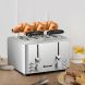 Costway Stainless Steel 4 Slice Toaster Extra-Wide Slot 6 Shade Setting w/ Warming Rack - 3