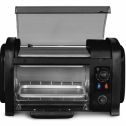 Elite Cuisine EHD-051B Hot Dog Roller and Toaster Oven, black