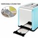 Toaster 2 Slice, Keenstone Retro Stainless Steel Bread Toaster with Cancel, Bagel, Defrost Function and 6 Browning Settings, 1.5 Inch Extra Wide Slots, Removable Crumb Tray, Blue - 3