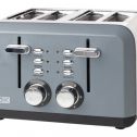 Haden Perth 4-Slice, Wide Slot Toaster in Slate Grey 75007
