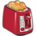 Hamilton Beach 22812 Extra Wide 2 Slice Stainless Steel Electric Toaster, Red