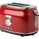 Haden Dorset 2-Slice Wide Slot Stainless Steel Retro Toaster, Red 75001