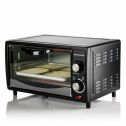 Ovente Countertop Toaster Oven 4 Slices with Removable Baking Tray, Powerful 800 Watt with 3 Cooking Mode and 30 Minute Timer, Compact for Kitchen, Perfect for Bake Lover, Black (TO5810B)