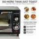 Ovente Countertop Toaster Oven 4 Slices with Removable Baking Tray, Powerful 800 Watt with 3 Cooking Mode and 30 Minute Timer, Compact for Kitchen, Perfect for Bake Lover, Black (TO5810B) - 1