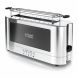 Russell Hobbs 2-Slice Glass Accent Long Toaster, Black & Silver, TRL9300BKR - 0