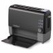 West Bend 77224 QuikServe Slide Through Wide-Slot Toaster with Cool Touch Exterior & Removable Crumb Tray, 2-Slice, Black - 1