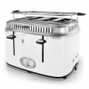 Russell Hobbs Retro Style 4-Slice Toaster, White, TR9250WTR