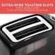BLACK+DECKER 2-Slice Extra-Wide Slot Toaster, Square, Black, T2569B - 2