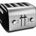 KitchenAid 4-Slice Toaster with Manual High-Lift Lever, Onyx Black (KMT4115OB)