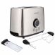 Toaster 2 Slice, Stainless Steel Bread Toaster with Cancel, Bagel, Defrost Function and 9 Browning Settings, 1.5 Inch Extra Wide Slots, Removable Crumb Tray, Silver - 1