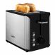 2 Slice Toaster, Stainless Steel Bread Toaster, Extra Wide Slot Toaster with Bagel Gluten-Free Cancel Function 6-Shade Setting, Black - 0