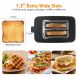 2 Slice Toaster, Stainless Steel Bread Toaster, Extra Wide Slot Toaster with Bagel Gluten-Free Cancel Function 6-Shade Setting, Black - 1