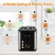 2 Slice Toaster, Stainless Steel Bread Toaster, Extra Wide Slot Toaster with Bagel Gluten-Free Cancel Function 6-Shade Setting, Black - 3