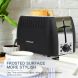 prepAmeal 2 Slice Toaster Stainless Steel Toaster Two Slice Bagel Toaster Small Bake Toaster with 6 Browning Setting, Reheat, Defrost, Bagel, Cancel Function, Extra Wide Slots (Black - 2 Slice) - 1