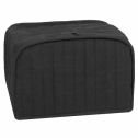 RITZ Polyester / Cotton Quilted Four Slice Toaster Appliance Cover, Dust and Fingerprint Protection, Machine Washable, Black Four Slice Toaster Cover NEW