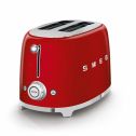 Smeg 50s Retro Style Aesthetic Red 2 Slice Toaster - TSF01RDUS