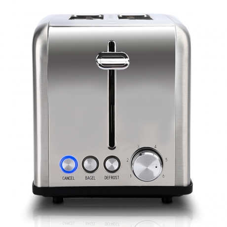 Cusimax Bakery Toaster 2 Slice Extra Wide Slot Toaster Stainless Steel ...