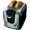 BLACK+DECKER T2707SB 2-Slice Toaster, Bagel Toaster, Black